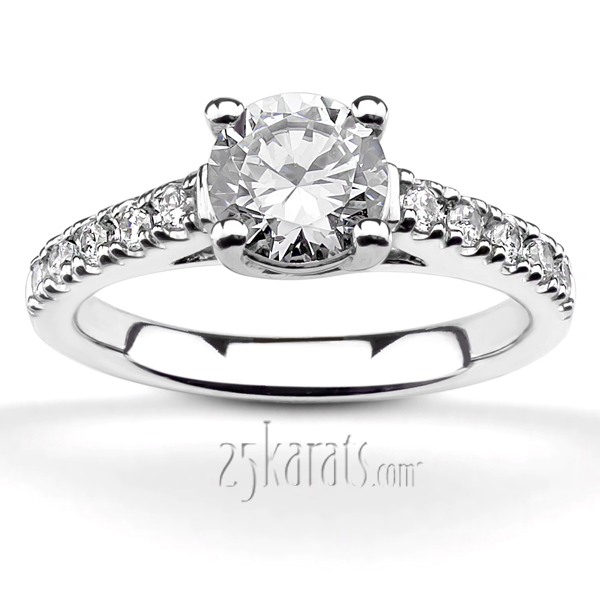 Trellis Center Prongs Diamond Bridal Ring
