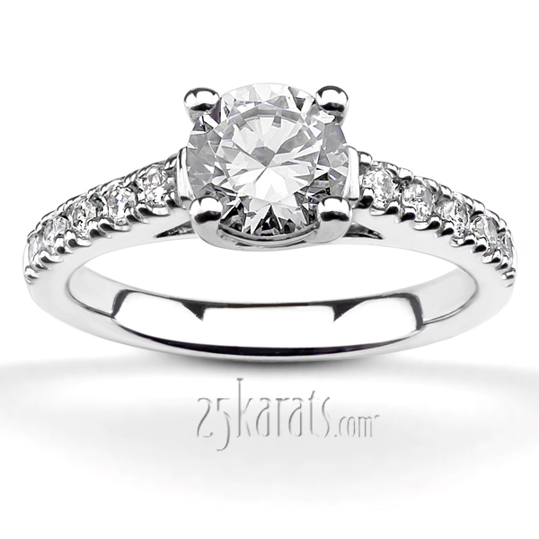 Trellis Center Prongs Diamond Bridal Ring (0.30ct.tw)