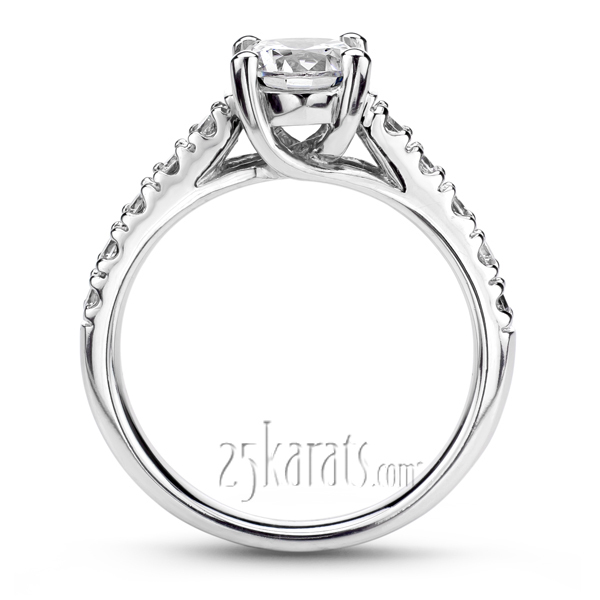 14K white gold Trellis Center Prongs Diamond Bridal Ring (0.30ct. tw.) - alternate view 3