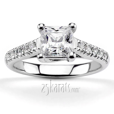 Princess Center Diamond Bridal Ring (0.24ct. tw.) thumbnail 1