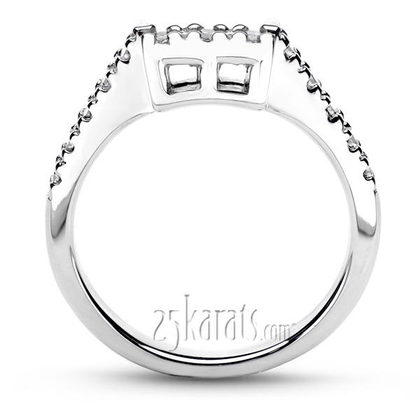 14K white gold Matching Band With 0.15 ct. tw. For Diamond Bridal Ring - alternate view 3