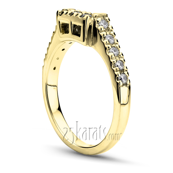 14K white gold Matching Band With 0.15 ct. tw. For Diamond Bridal Ring - alternate view 4