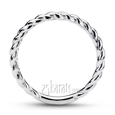 Wire Shank plain wedding band thumbnail 3