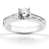 0.42 ct. t.w. Baguette Cut Channel Set Diamond Bridal Ring