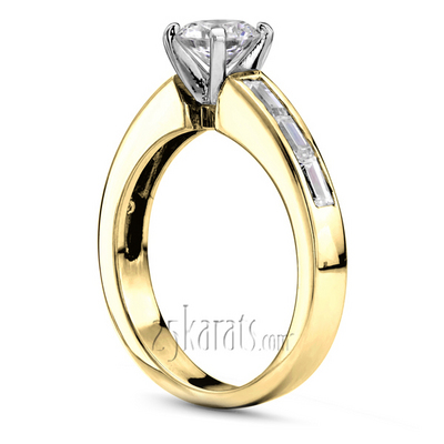 0.72 ct. tw. Baguette Cut Channel Set Diamond Ring thumbnail 4