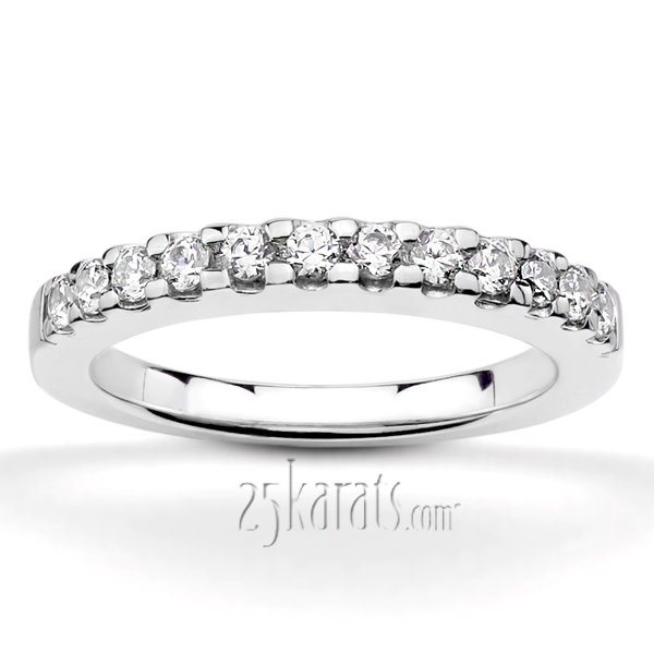 Shared Prong Set Diamond Wedding Band(0.48ct. tw)