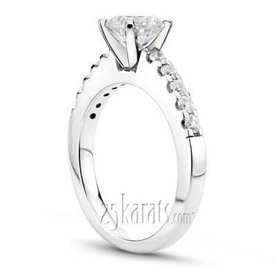 Round Cut Shared Prong Set Diamond Bridal Ring (0.40 ct. tw.) thumbnail 2