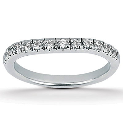 Curved diamond pave set matching band (0.3 ct. tw.)