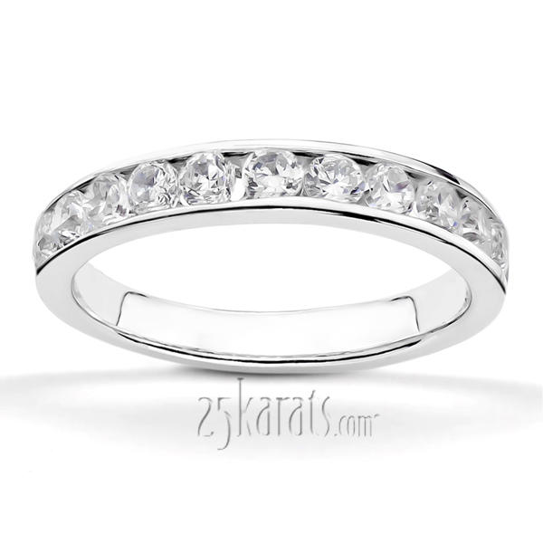 14K white gold Channel Set Diamond Anniversary Band(1.05 ct. t.w) - main view