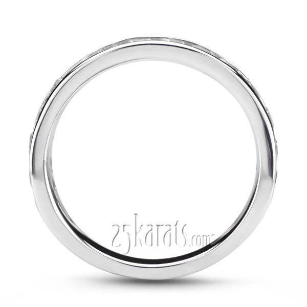 14K white gold Channel Set Diamond Anniversary Band(1.05 ct. t.w) - alternate view 3