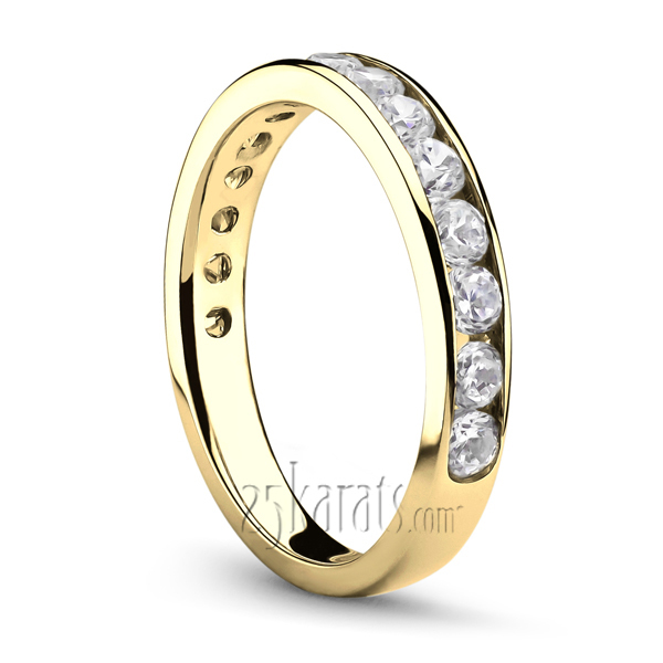 14K white gold Channel Set Diamond Anniversary Band(1.05 ct. t.w) - alternate view 4