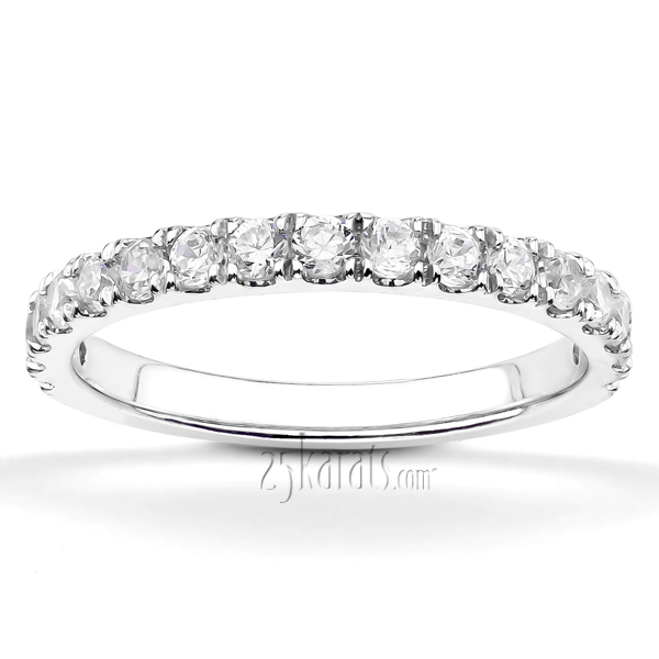 14K white gold Micro Pave Set Woman Diamond Ring (1/2 ct. tw.) - main view