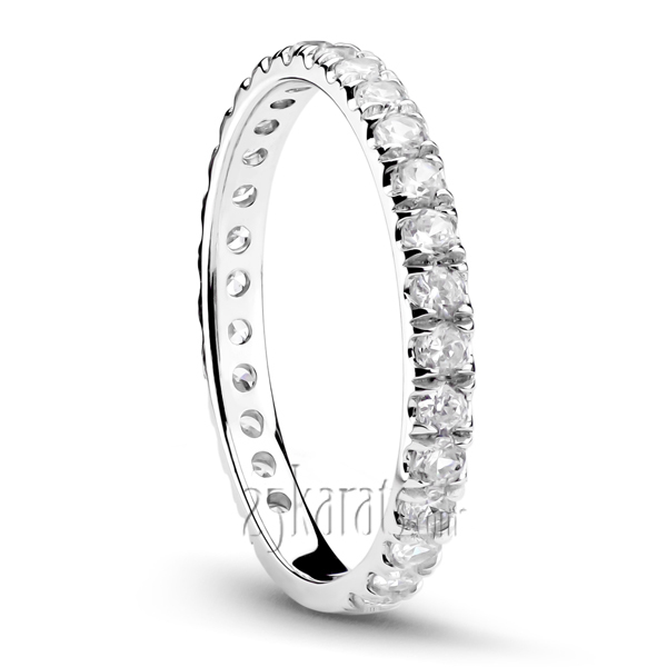 14K white gold Micro Pave Set Woman Diamond Ring (1/2 ct. tw.) 1 - alternate view 2