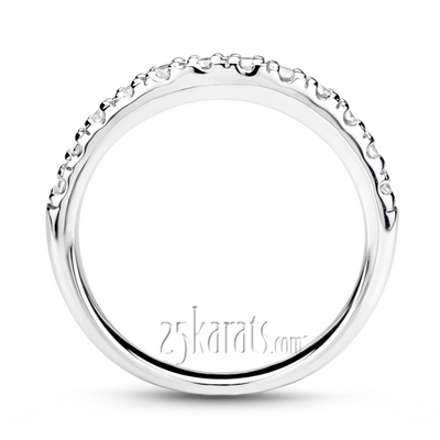 Curved diamond pave set matching band (0.28 ct. tw.) thumbnail 3