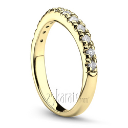 Curved diamond pave set matching band (0.28 ct. t.w.) thumbnail 4