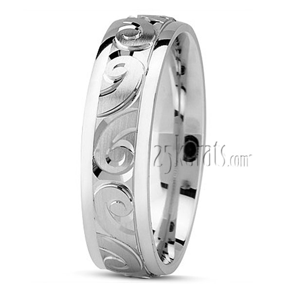 Fine Carved Design Wedding Ring