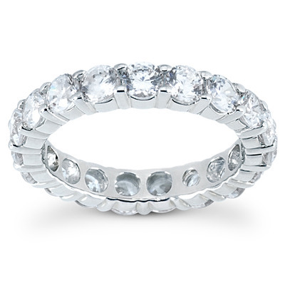 2.85 ct. Round Cut Diamond Eternity Wedding Band 1 thumbnail 1