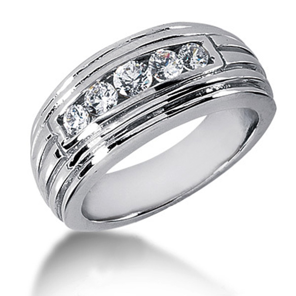 0.36 ct. 5-Stone Diamond Man Ring