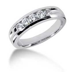 Channel Set Classic Men's Diamond Wedding Ring (0.75ct. tw)