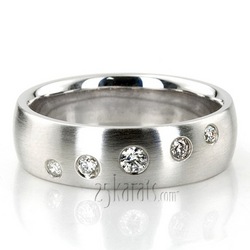 Low Dome Diamond Wedding Band