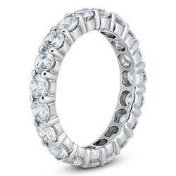 2.70 ct. Round Cut Diamond Eternity Wedding Band thumbnail 2