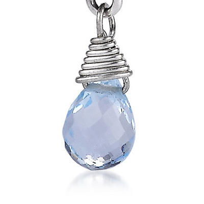 Sterling silver blue topaz earrings by Sara Blaine thumbnail 3