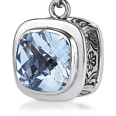 Sterling silver blue topaz earrings by Sara Blain thumbnail 2