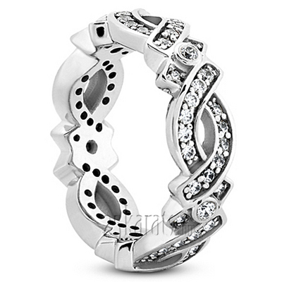Elegant Bead Set Eternity Wedding Band (0.72 ct. tw.) thumbnail 3
