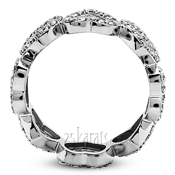 14K white gold Heart Design Eternity Wedding Band (0.96ct) 4 - alternate view 2