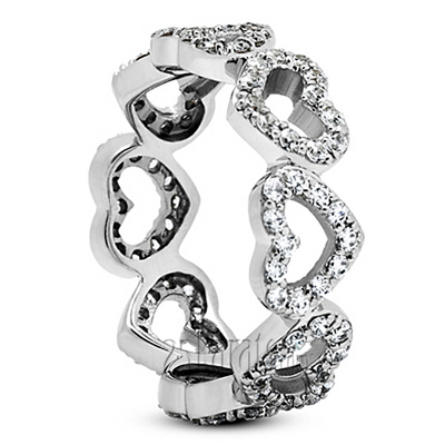 Heart Design Eternity Wedding Band (1.44ct) 1 thumbnail 3