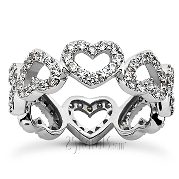 Heart Design Eternity Wedding Band (1.44ct) 3 - view 1