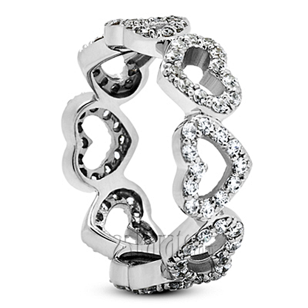 Heart Design Eternity Wedding Band (1.44ct) 3 - view 3