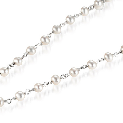 Sterling Silver laser cut white mother of pearl necklace/pendant thumbnail 3