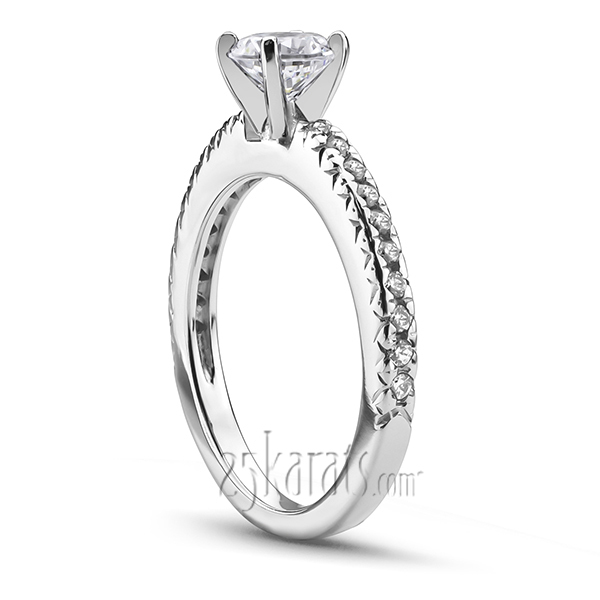 14K white gold Novo Inspired Diamond Bridal Ring (0.48 ct. tw.) - alternate view 2