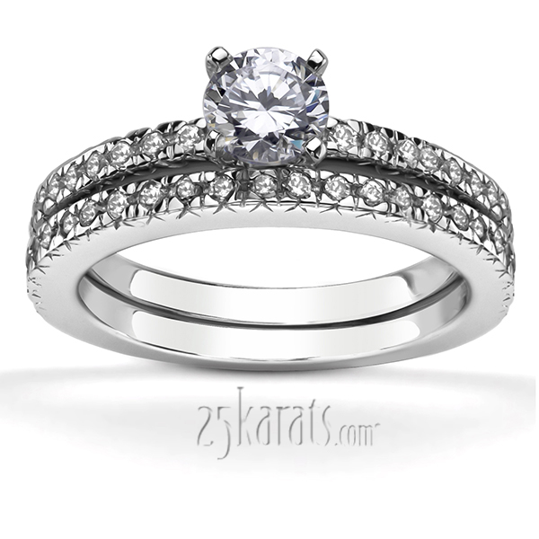 Novo Inspired Diamond Bridal Ring (0.48 ct.tw.) - view 5