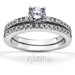 Novo Inspired Diamond Bridal Ring (0.48 ct.tw.) thumbnail 5