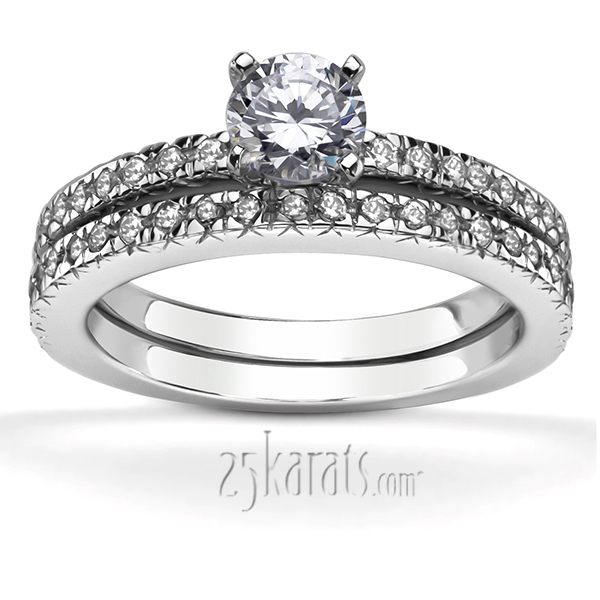 14K white gold Novo Inspired Diamond Bridal Ring (0.48 ct. tw.) - alternate view 5