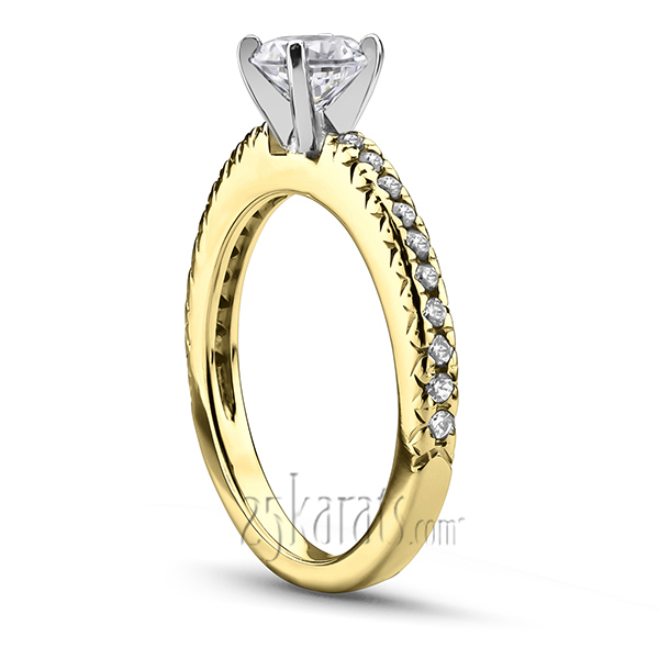 14K white gold 1.12 ct. Diamond Engagement Ring - alternate view 3
