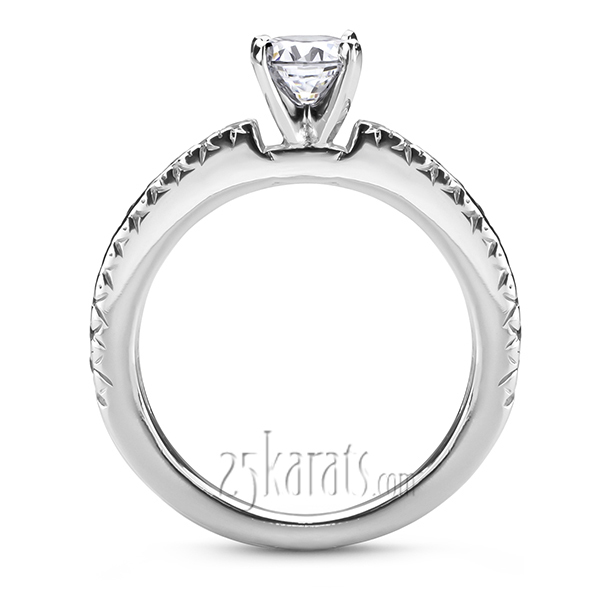 14K white gold 1.12 ct. Diamond Engagement Ring - alternate view 4