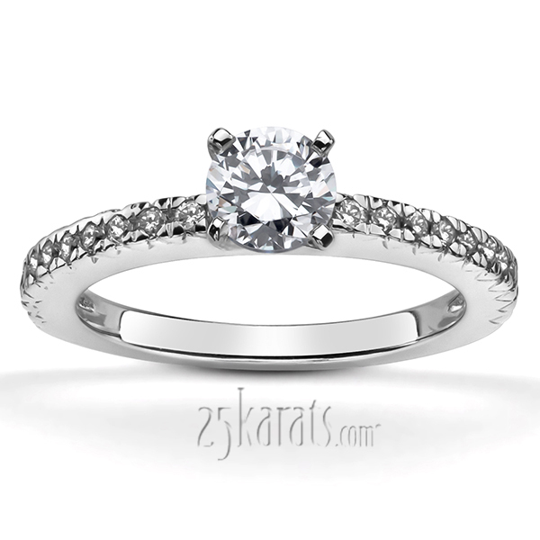14K white gold 0.60 Ct. Diamond Bridal Ring - main view