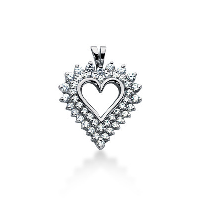 1.30 ct. Diamond Heart Shape Pendant