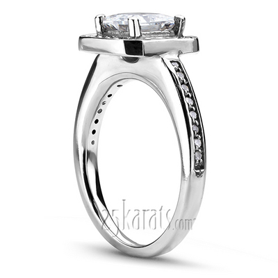 Channel Set Halo Diamond Bridal Ring (0.30 t.c.w.) thumbnail 2