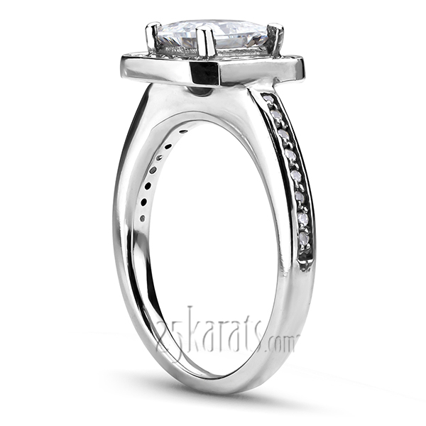 Channel Set Princess Diamond Bridal Ring (0.30 t.c.w.) - view 2