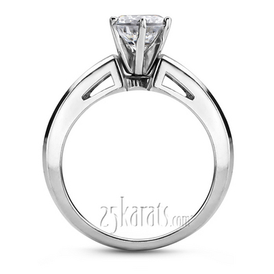 Princess Cut Channel Set Diamond Engagement Ring(1/3 ct. tw.) thumbnail 4