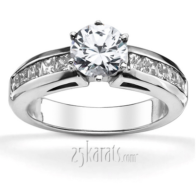 Princess Cut Channel Set Diamond Engagement Ring (1/2 ct. t.w.)