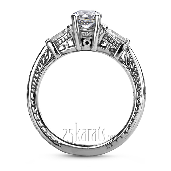 18K white gold Antique Multi-Shaped Diamond Engagement Ring (0.16 ct. tw.) - alternate view 4