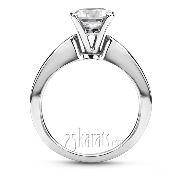 14K white gold Classic Round Cut Channel Set Diamond Bridal Ring (0.56 ct. tw. ) - alternate view 4