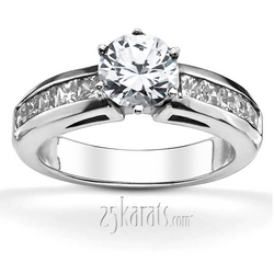 Princess Cut Channel Set Diamond Engagement Ring(1.40 ct. t.w.)