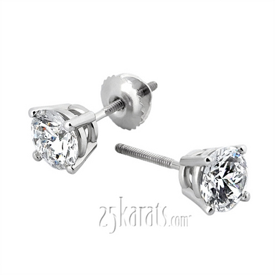 4 Prong Basket Setting Moissanite Earrings( 0.66ct. tw.) thumbnail 3