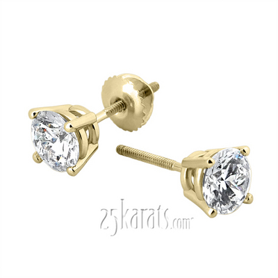 4 Prong Basket Setting Moissanite Earrings( 2.50ct. tw.) thumbnail 4